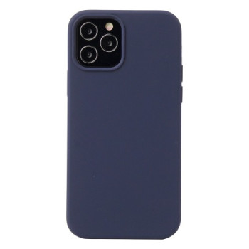 Силиконовый чехол Solid Color Liquid на iPhone 12/12 Pro - темно-синий