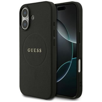 Оригінальний чохол Guess Grained Ring з MagSafe на iPhone 17 - black