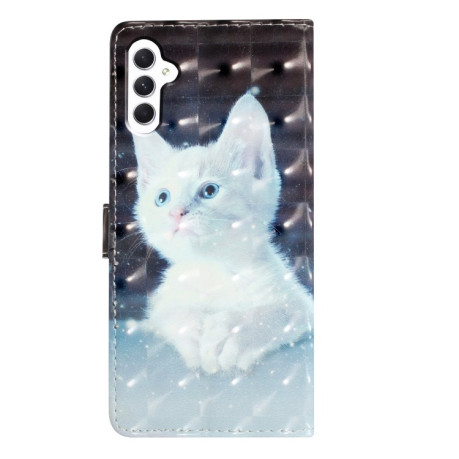 Чехол-книжка 3D Painting для Samsung Galaxy A36 5G - White Cat