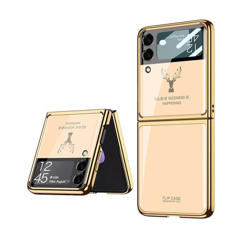 Протиударний чохол GKK Solid Color Plating Samsung Galaxy Z Flip3 5G - золотий