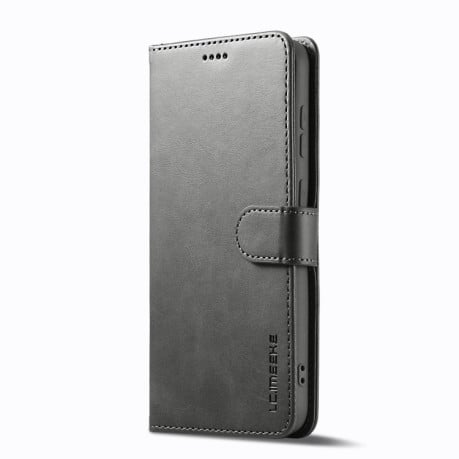 Чохол книжка LCIMEEKE Calf Texture  для Samsung Galaxy S25 5G - сірий