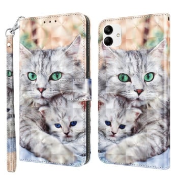 Чехол-книжка 3D Painting для Samsung Galaxy A04 3D - Two Loving Cats