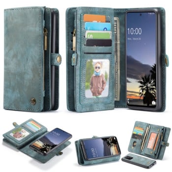 Кожаный чехол- кошелек CaseMe 008 Series Card Holder Wallet Style на Samsung Galaxy A33 - зеленый