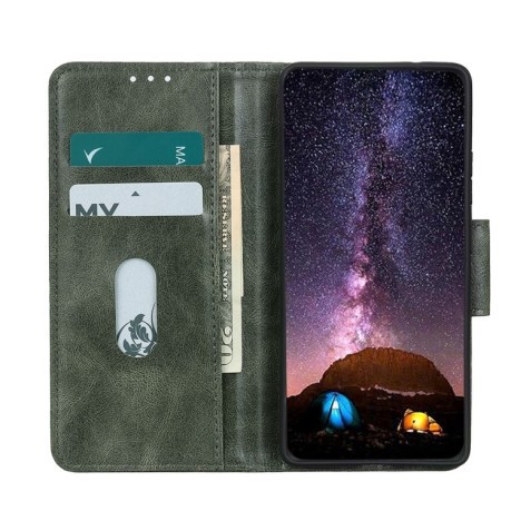 Чехол-книжка Mirren Crazy Horse Texture на Samsung Galaxy A04s/A13 5G - зеленый