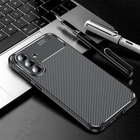 Ударозахисний чохол HMC Carbon Fiber Texture для Samsung Galaxy A36 5G - чорний