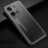 Противоударный чехол Frosted Metal для Xiaomi Redmi Note 13 - черный