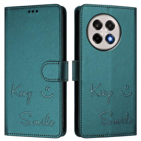 Чехол-книжка Embossing Stripe RFID для OnePlus 13R/Ace 5/Ace 5 Pro - Peacock Green