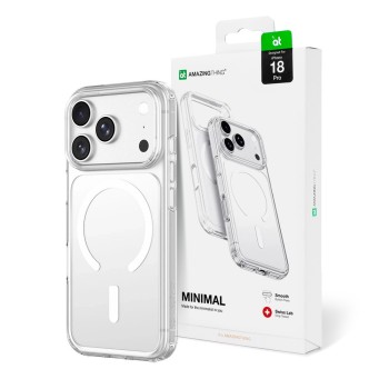 Оригинальный чехол AmazingThing Minimal Mag Drop Proof с MagSafe на iPhone 18 Pro — прозрачный
