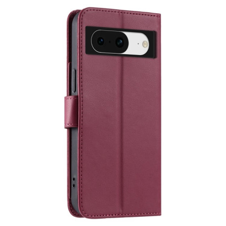 Чехол-книжка Ring Buckle Rhombic Leather для Google Pixel 8a - красный
