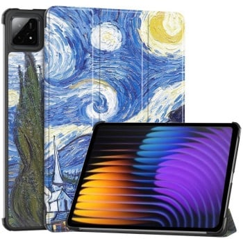 Чехол-книжка Custer Painted 3-Fold Stand Leather Smart для Xiaomi Pad 7 / 7 Pro - Sky