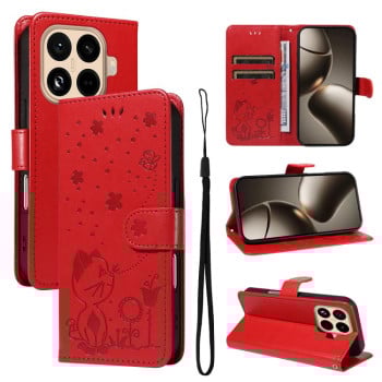 Чохол-книжка Cat Embossing Pattern на Xiaomi 15T Pro 5G EU 173mm - червоний