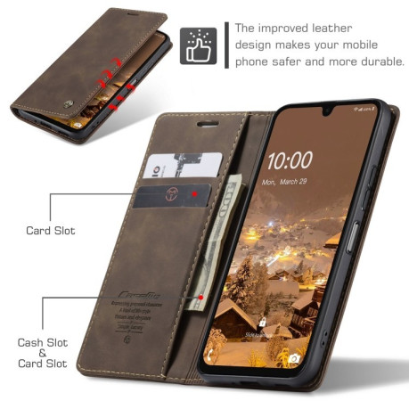 Чохол-книжка CaseMe-013 Multifunctional для Samsung Galaxy A16 5G - кавовий