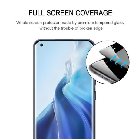 Защитное стекло 9H HD 3D Curved (Edge Glue) для Xiaomi Mi 11 / 11 Ultra