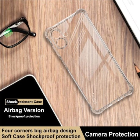 Силіконовий чохол imak Airbag з посиленими кутами на Samsung Galaxy A07 4G - прозорий