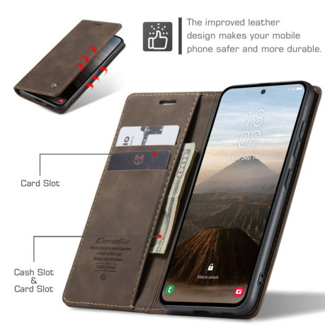 Чохол-книжка CaseMe-013 Multifunctional  для Samsung Galaxy S25+ 5G - кавовий