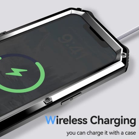 Противоударный чехол R-JUST Life Waterproof для iPhone 16e - серебристый