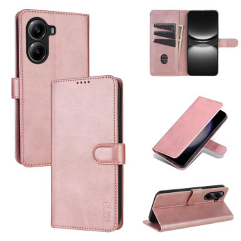 Чехол-книжка AZNS Skin Feel Calf Texture  для Xiaomi Poco X7 Pro - розовое золото