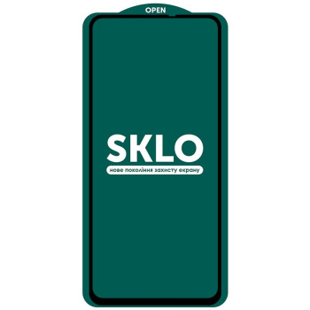 Защитное стекло SKLO 5D 9H full glue на Samsung A51- черное