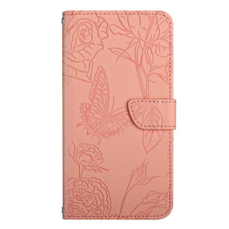 Чохол-книжка Embossed Butterfly для OPPO Reno13 Pro - рожевий