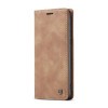 Чехол-книжка CaseMe-013 многофункциональный с кармашком для карт на Samsung Galaxy S20 Plus - коричневый