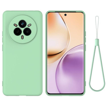 Силиконовый чехол Solid Color Liquid Silicone на Realme 14 Pro+ - зеленый