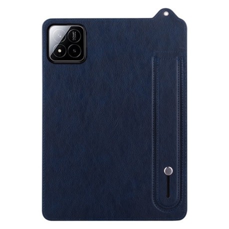 Противоударный чехол Wristband Leather Back для Xiaomi Pad 7 / 7 Pro - синий