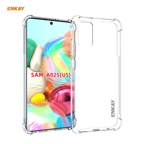 Противоударный чехол ENKAY Clear для Samsung Galaxy A02s - прозрачный