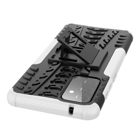 Противоударный чехол Tire Texture на Samsung Galaxy A72 - белый