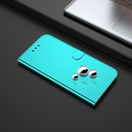 Чехол-книжка Lmitated Mirror для Realme C33 - зеленый
