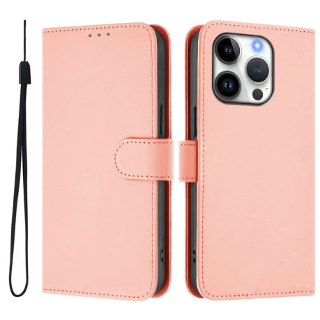 Чохол-книжка Skin Feel S-type для iPhone 16 Pro - рожевий