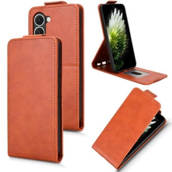 Чехол Magnetic Vertical Flip Leather на Tecno Spark 40 Pro 4G — коричневый