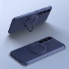 Противоударный чехол Matte Magsafe Magnetic with Trolley Holder для Samsung Galaxy S24 5G - синий