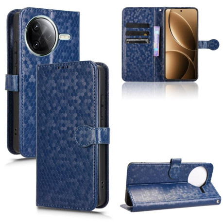 Чехол-книжка Honeycomb Dot для Xiaomi Poco F7 Pro 5G / F7 Ultra - синий