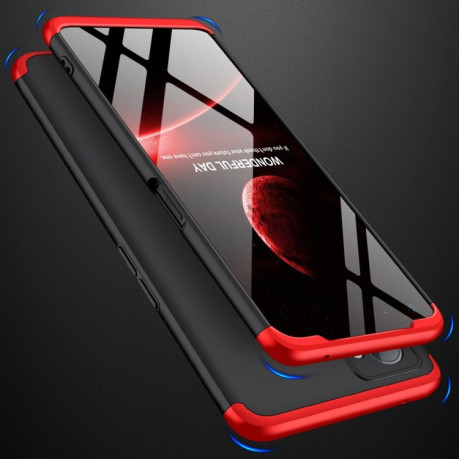 3D чехол GKK Three Stage Splicing Full Coverage на Realme 9i - черно-красный
