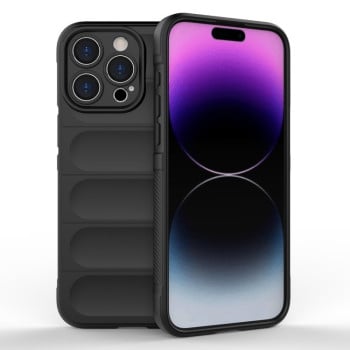 Силиконовый чехол Magic Flannel для iPhone 15 Pro Max - черный