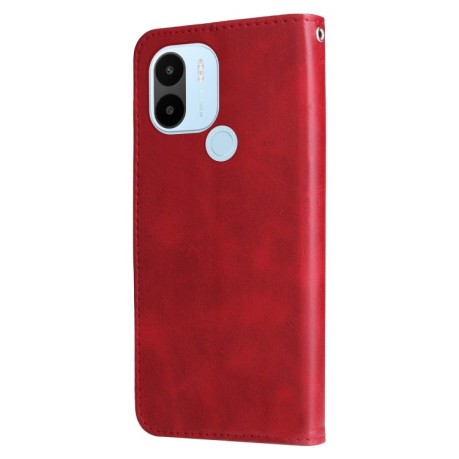 Чехол-книжка Fashion Calf Texture для Xiaomi Redmi A1+/A2+ - красный