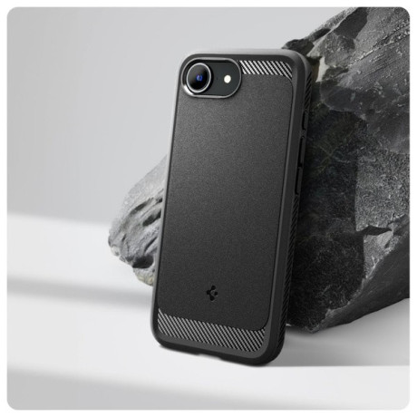 Оригінальний чохол Spigen Rugged Armor MagSafe для iPhone 16e - Black