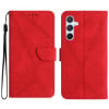 Чохол-книжка Stitching Embossed Leather для Samsung Galaxy S23 FE 5G - червоний