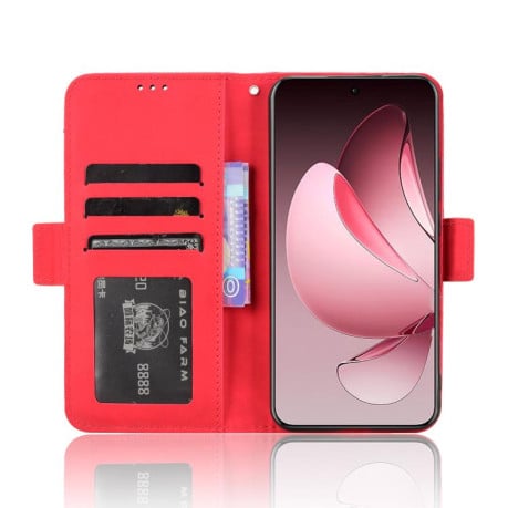 Чехол-книжка Skin Feel Calf на OPPO Reno13 Pro 5G Global - красный