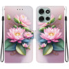Чехол-книжка Colored Drawing Series на Motorola Moto G75 5G - Lotus