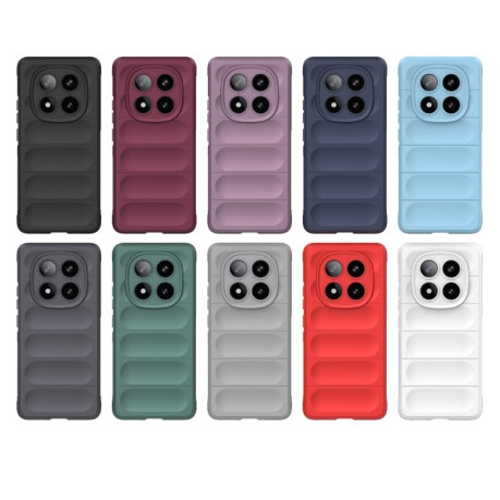 Силіконовий чохол Magic Flannel для Xiaomi Redmi Note 14 Pro 5G/Poco X7 - винно-червоний