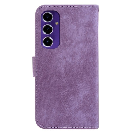 Чехол-книжка Little Tiger Embossed Leather на Samsung Galaxy S24 FE 5G - фиолетовый