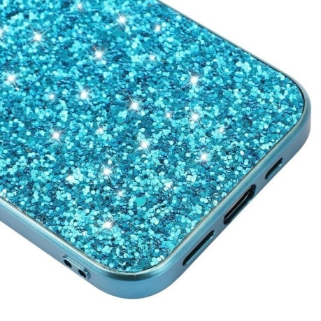 Ударозащитный чехол Glitter Powder Shockproof TPU на iPhone 16 Pro Max - черный