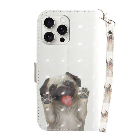 Чехол-книжка 3D Painting для  iPhone 16 Pro Max - Pug
