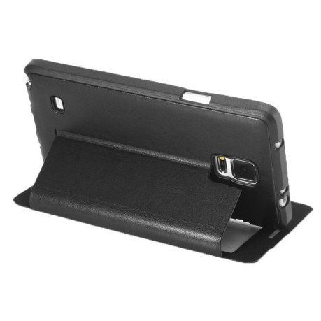 Черный Кожаный Чехол Книжка для Samaung Galaxy Note 4