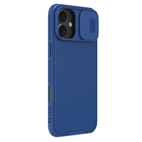 Ударозащитный чехол NILLKIN CamShield Pro на iPhone 16 Plus - синий