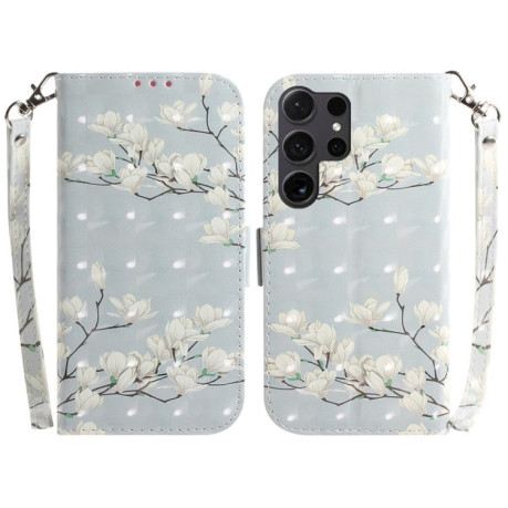 Чохол-книжка 3D Painting для Samsung Galaxy S25 Ultra 5G - Magnolia