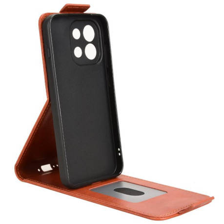 Чехол Magnetic Vertical Flip Leather для OnePlus 13T 5G - коричневый