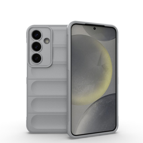 Силіконовий чохол Magic Flannel для Samsung Galaxy S25 5G - сірий