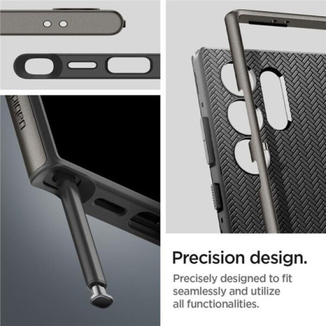 Оригинальный чехол Spigen Neo Hybrid для Samsung Galaxy S24 Ultra - Gunmetal